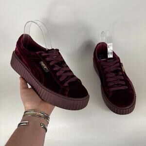 Puma Creeper Velvet Platform Sneakers Women 8 Rihanna Fenty Royal Purple Low Top